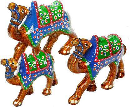 Brothers Creation HandCrafted Set of 3 idol camel For Decoration And Gift Purpose Decorative Showpiece Decorative Showpiece  -  9.144 cm