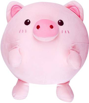 MINISO Round Plush Toy for Kids, Piglet, Pink  - 10 inch