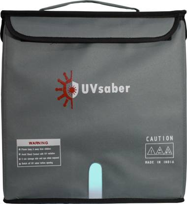 UVsaber UV Sanitizer Alpha Grey | Portable & spacious "2 in 1" Sanitization Bag | Kills pathogens( Virus, Germs, Bacteria) | Sanitize " Phone, Mask, Currency, Grocery Items, Newspaper, Shoes, Sofa" UV Sterilization Box