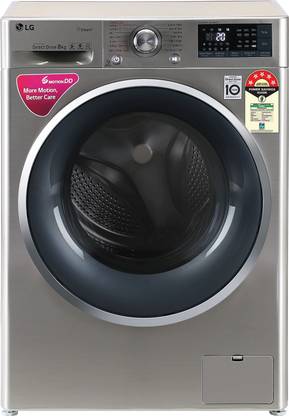LG 8 kg with Inverter ,5 Star Fully Automatic Front Load Washing Machine with In-built Heater Grey