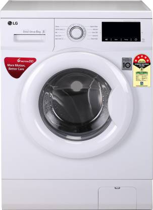 LG 6 kg with Inverter ,5 Star Fully Automatic Front Load Washing Machine with In-built Heater White