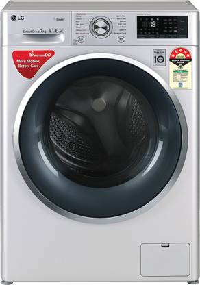 LG 7 kg with Inverter,5 Star Fully Automatic Front Load Washing Machine with In-built Heater Silver
