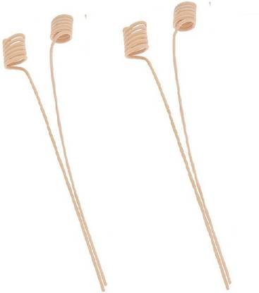ShikharRetails Reed Curly Stick (No Fragrance) Diffuser Premium Bleached Rattan Reed Curly Sticks for Reed Diffuser - Pack of 4 reed Curly sticks