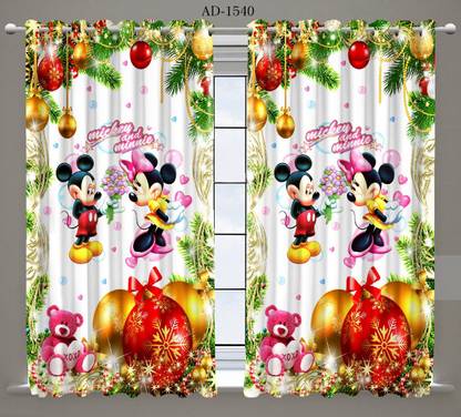 MI Shopee 274 cm (9 ft) Long Door Polyester Curtain (Pack Of 2)