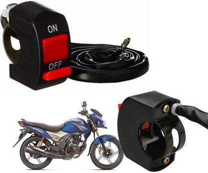 Auto Kite Off On Switch Head Light Fog Light Double Control Bike On/Off Handlebar Switches Honda CB Shine SP 15 A Two Way Electrical Switch