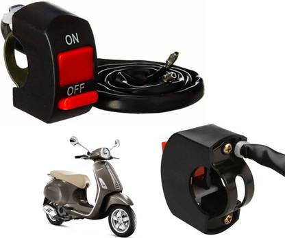 Auto Kite Off On Switch Head Light Fog Light Double Control Bike On/Off Handlebar Switches Piaggio Vespa VXL 15 A Two Way Electrical Switch