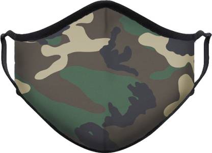 SMASK Military 5-Layer Reusable Adult Face Mask For All Gender camo-green Reusable Cloth Mask