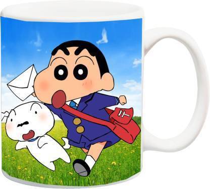 Smartzone Shinchan Running HD Cartoon Printed Microwafe Safe For Kids Ceramic Coffee Mug