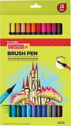 KOKUYO -Camlin 24 Shade SuperSoft Tip Nib Brush Pens