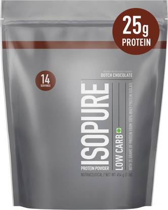 Isopure Low Carb 100% Isolate Powder with 25gm Protein per serve Whey Protein