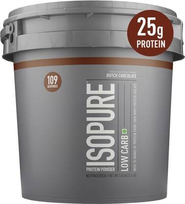 Isopure Low Carb 100% Isolate Powder with 25gm Protein per serve Whey Protein