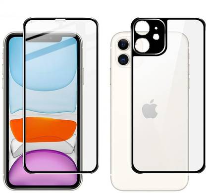D & Y Front and Back Tempered Glass for Apple iPhone 11