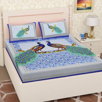 MOZ Cotton Double Flat 140 TC Animal Bedsheet