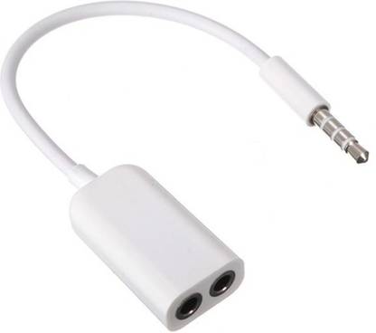 Yozzby White Mobile converter 1x2 3.5 mm Phone Converter