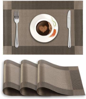 Dakshya Industries Rectangular Pack of 4 Table Placemat
