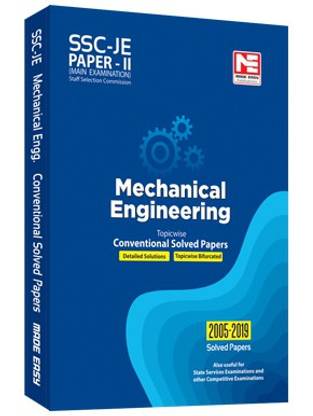 Ssc Je Mechanical Engineering(2020) - Previous Year Conventional Solved Papers