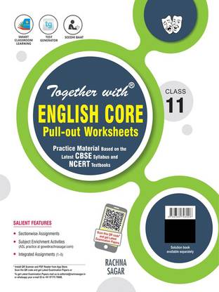 Together with English Core Pull Out Worksheets Practice Material for Class 11