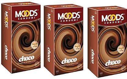 MOODS condoms combo ( choco - 12 count , 3 -pek ) Condom