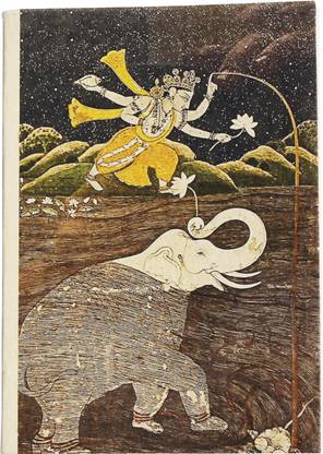 DeKulturework Lord Vishnu and Elephant A6 Notebook Ruled 140 Pages