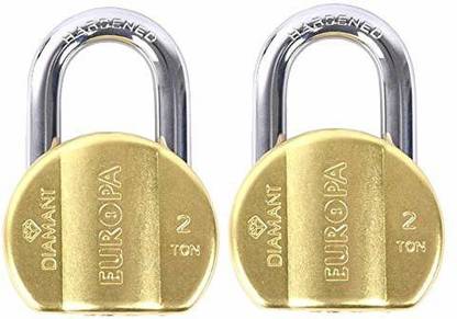Europa L365 TW Padlock with 3 + 1 Light Key Included, BM Finish Padlock