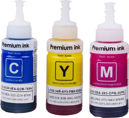 canoff Compatible ink for L1300,L310,L361,L380,L405,L565,L365,L485,L220,L360,L130 Tri-Color Ink Bottle