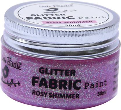 LITTLE BIRDIE Glitter Fabric Paint - Rosy Shimmer 50ml, 1pc