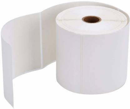 SSJMart Roll 4 x 6" DT Direct Thermal Printer Paper Adhesive Paper Shipping Labels for Direct Thermal Printing Bar Code Printers Self- Adhesive Paper Label (White) (Pack of 2) Self- Adhesive Paper Label