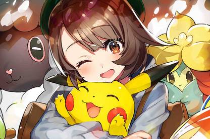 Pokemon Sword and Shield Poster|Cartoon Poster For wall Decoration | Poster For Kids room| Self Adhesive Poster -300 GSM- (18x12) Paper Print