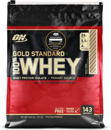 Optimum Nutrition (ON) Gold Standard 100% Protein Powder - Primary Source Isolate Whey Protein