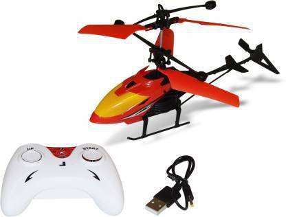 Sandarbh Top Ratting Rechargeable 2-in-1 Remote and Hand Sensor Flying Helicopter