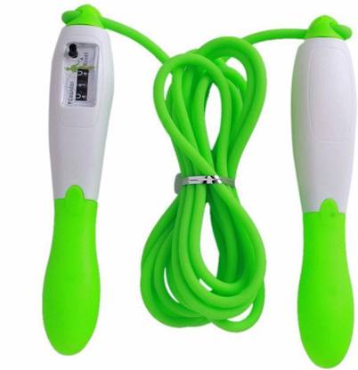 PALAMU Skipping Jump Rope With Manual Counter Meter(GREEN, Length: 267 cm) Freestyle Skipping Rope
