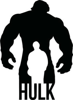 Delight Decor 43 cm Black Hulk Self Adhesive Sticker