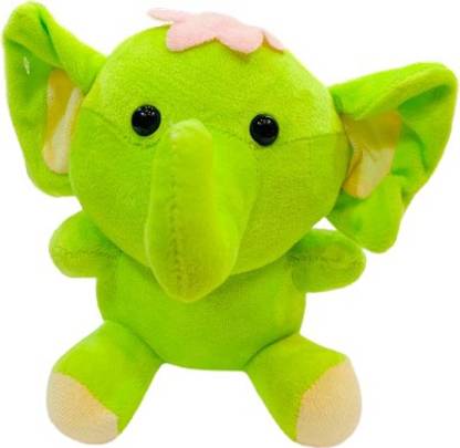 azotiquee Cute Green Color Elephant Soft Toy for Kids  - 30 cm
