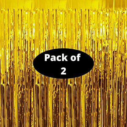 Gold foil curtains clearance