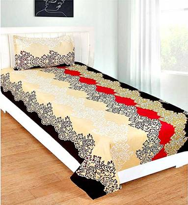 OneFace 144 TC Polycotton Single Printed Flat Bedsheet