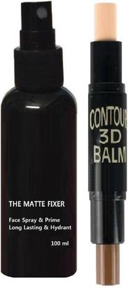 DNMM face & nose shaping contour highlighter makeup fixer combo set