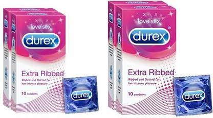 DUREX extra ribbed (Intense pleasure with ribbed and dotted for HER) Condom