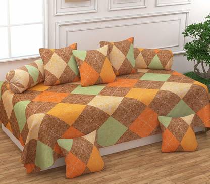 Decent Home Cotton Abstract Diwan Set