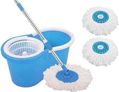 ShopGlobal Bucket mop with 2 refills Mop