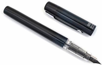 PLATINUM Fountain Ink Pen with SS Fine Nib, Translucent Graphite Blue Barrel, Cap, Blue-Black Ink Cartridge Included, Slip & Seal Cap Design, Ideal for Adults Daily Use Beginners Fountain Pen