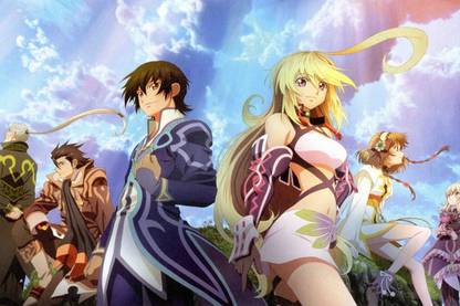 Tales Of The Abyss Video Gamer | Poster For Wall |Decoration | Wall Sticker | Decorative Poster | Wall Décor | Sticker Poster | Self Adhesive Wall Poster -300 GSM- (18x12)(Multicolor)) Paper Print