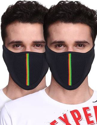 Aadikart Black Bike Face Mask for Men