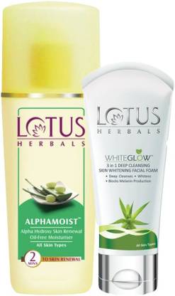 LOTUS Herbals Combo ( Alphamoist_170ml + Facial Foam_100 gm )