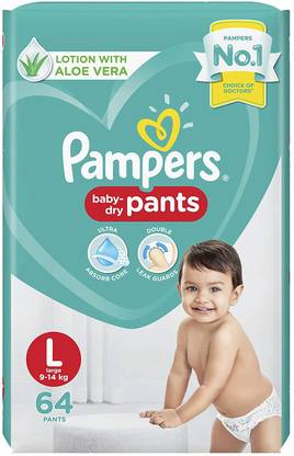 Pampers Diaper Pants, Large, 64 Count - L