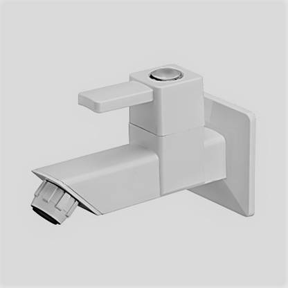 KATHAN SQUARE PTMT BIB WITH WALL FLANGE SQ000001 Bib Tap Faucet