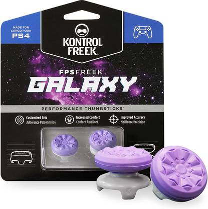 Tech Aura FPS Freek Galaxy Purple for PlayStation 4 (PS4) Controller , Performance Thumbsticks , 1 High-Rise, 1 Mid-Rise  Gaming Accessory Kit