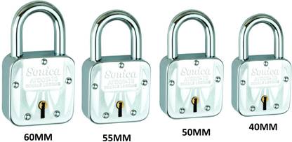 Sonica ATOOT LOCK 5 ATOOT SAFETY PIN EVERY LOCK BIG & HARDENED SHACKLE 4 LOCK SET 12 KEY Padlock
