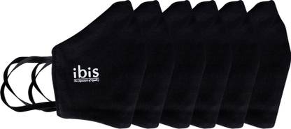 IBIS I95 Cotton|Protection From Micro Particles In Air|Smooth&Non Allergic|Easy Breathing Face Mask Washable Reusable, Anti Dust ,Pollution and Anti Bacterial Shield with 3 Layered Ply Protected Mask SMALL BLACK Reusable, Washable