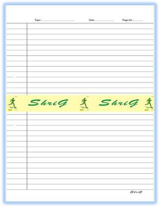 ShriG Punch Sheets Single Side Rules 29 X 22 70 gsm Multipurpose Paper