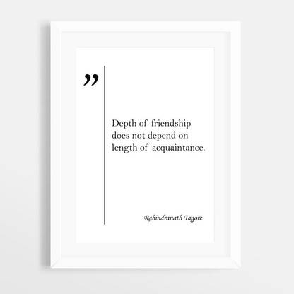 Rabindranath Tagore Motivational Quotes Matted Poster Frame - Acrylic Glass - Portrait, Fine Art Print